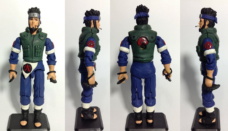 Custom Naruto Sh Figuarts Asuma Sarutobi new branded.